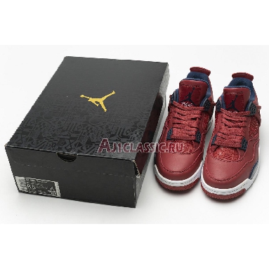 Air Jordan 4 Retro FIBA CI1184-617 Gym Red/White-Metallic Gold-Obsidian Sneakers