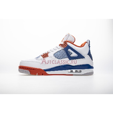 Air Jordan 4 Retro Knicks 308497-171 White/Old Royal-University Orange-Tech Grey Sneakers