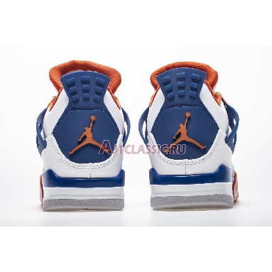 Air Jordan 4 Retro Knicks 308497-171 White/Old Royal-University Orange-Tech Grey Sneakers
