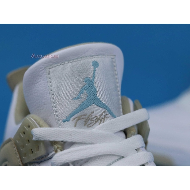 Air Jordan 4 Retro Linen 487724-118 White/Boarder Blue-Light Sand Sneakers