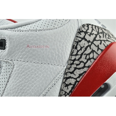 Air Jordan 3 Retro Hall of Fame 136064-116 White/Cement Grey-Black-Fire Red Sneakers