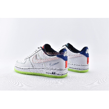 Nike Air Force 1 Low BG Outside the Lines CV2421-100 White/White/Racer Blue/Aurora Green Sneakers