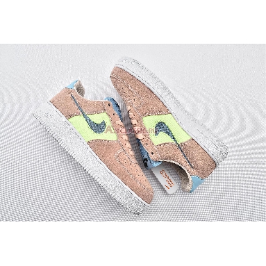 Nike Air Force 1 Low Cut Out Pink CJ1647-600 Washed Coral/Ghost Green-Black-Oracle Aqua Sneakers