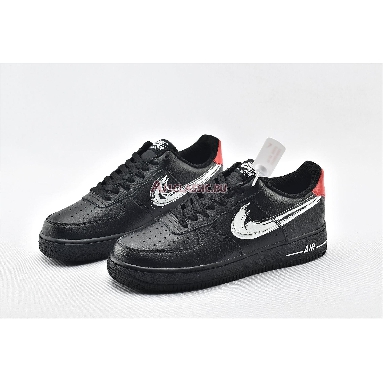 Nike Air Force 1 Low Brushstroke Swoosh - Black DA4657-001 Black/White/University Red Sneakers