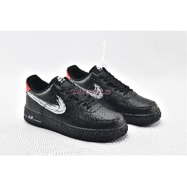 Nike Air Force 1 Low Brushstroke Swoosh - Black DA4657-001 Black/White/University Red Sneakers