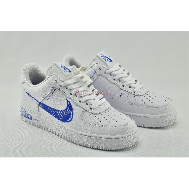 Nike Air Force 1 Low Sketch CW7581-100 White/Royal Blue Sneakers