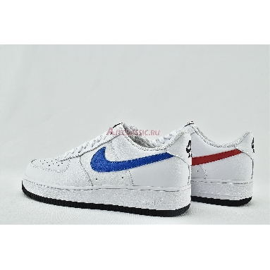 Nike Air Force 1 07 Low Mismatched Swooshes - White CT2816-100 White/University Red-Photo Blue-Black Sneakers
