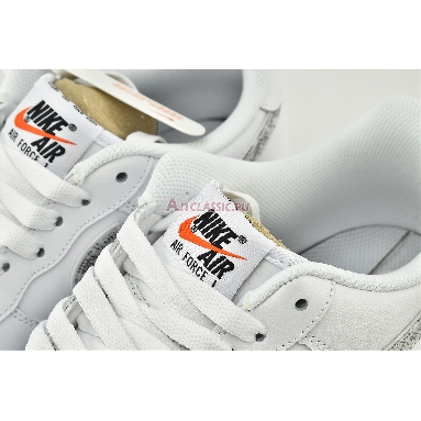 Nike Air Force 1 07 LV8 Just Do It BQ5361-100 White/White-Black-Total Orange Sneakers
