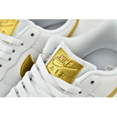 Nike Air Force 1 07 LV8 Gold Foil Swoosh DC2181-100 White/Metallic Gold/White Sneakers
