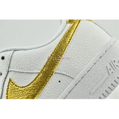 Nike Air Force 1 07 LV8 Gold Foil Swoosh DC2181-100 White/Metallic Gold/White Sneakers