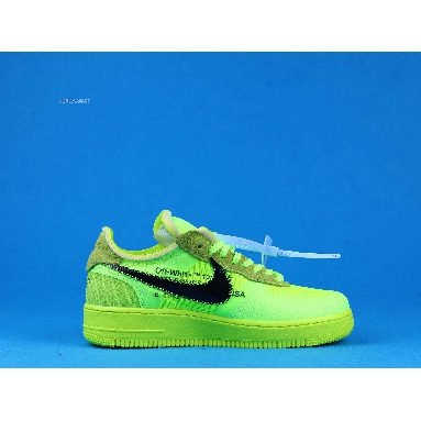 Off-White x Nike Air Force 1 Low Volt AO4606-700 Volt/Cone-Black-Hyper Jade Sneakers