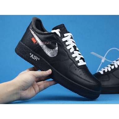 Off-White x Nike Air Force 1 Low 07 MoMA AV5210-001 Black/Metallic Silver-Black Sneakers