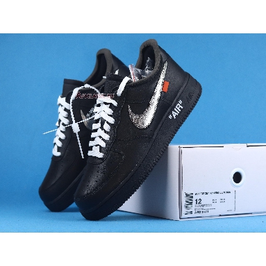 Off-White x Nike Air Force 1 Low 07 MoMA AV5210-001 Black/Metallic Silver-Black Sneakers