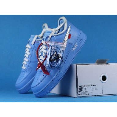Off-White x Nike Air Force 1 Low 07 MCA CI1173-400 University Blue/White-University Red-Metallic Silver Sneakers