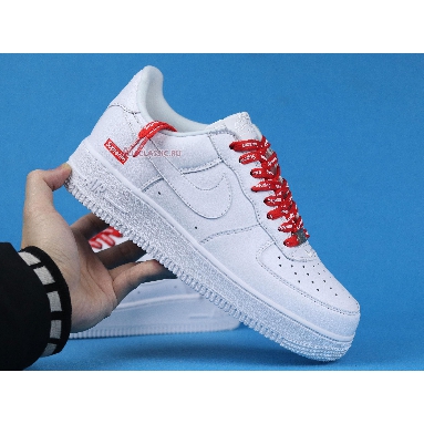 Supreme x Nike Air Force 1 Low Box Logo - White CU9225-100 White/White/Red Sneakers