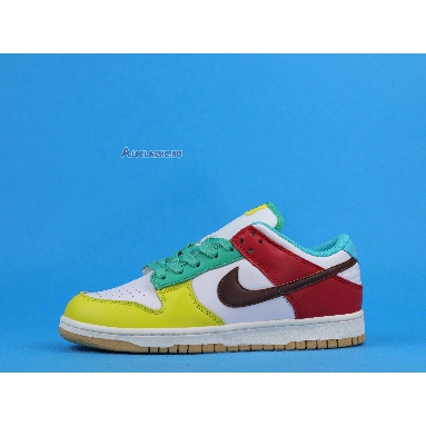 Nike Dunk Low White Free 99 DH0952-100-2 White/Light Chocolate-Roma Green Sneakers