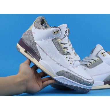 A Ma Maniere x Air Jordan 3 Retro SP Raised By Men DH3434-110 White/Medium Grey-Violet Ore-White Sneakers