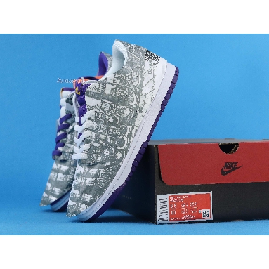 Nike Dunk Low Flip The Old School DJ4636-100 White/Varsity Purple/Varsity Maize/Black Sneakers