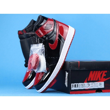 Air Jordan 1 Retro High OG Patent Bred 555088-063 Black/White/Varsity Red Sneakers
