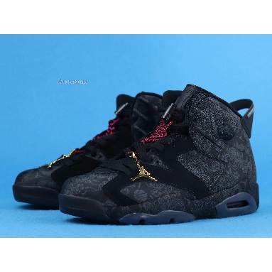 Air Jordan 6 Retro Singles Day DB9818-001 Black/Black-Black Sneakers