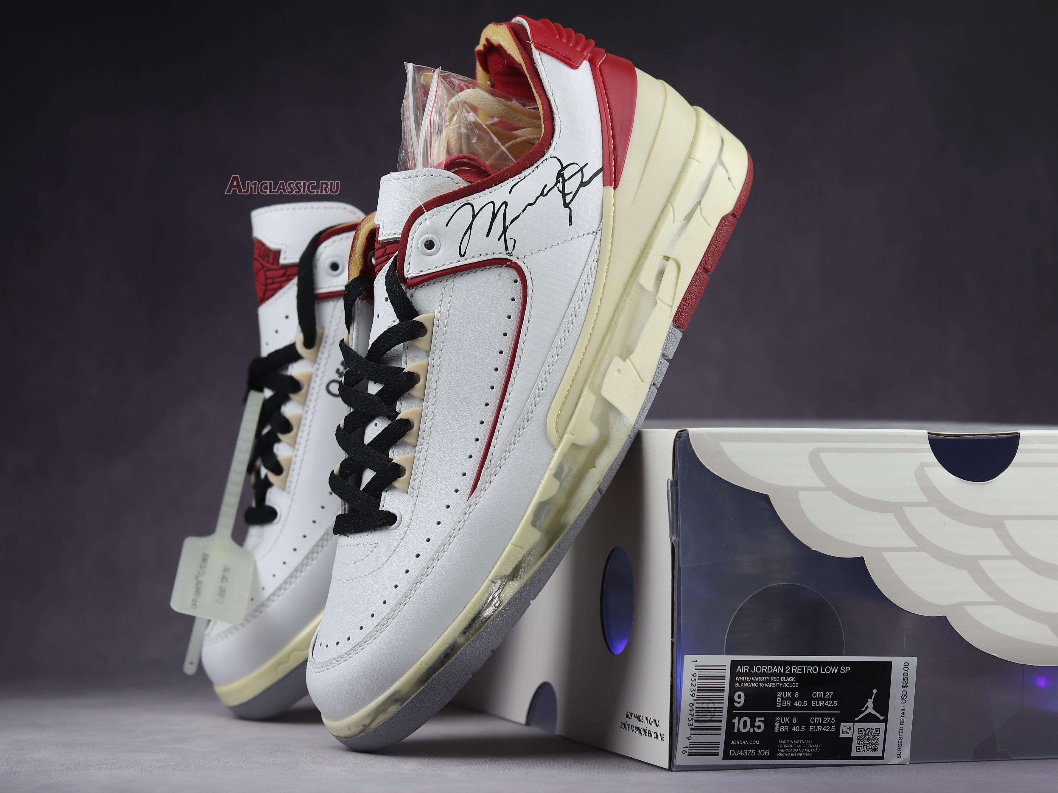 Off-White x Air Jordan 2 Retro Low SP "White Varsity Red" DJ4375-106