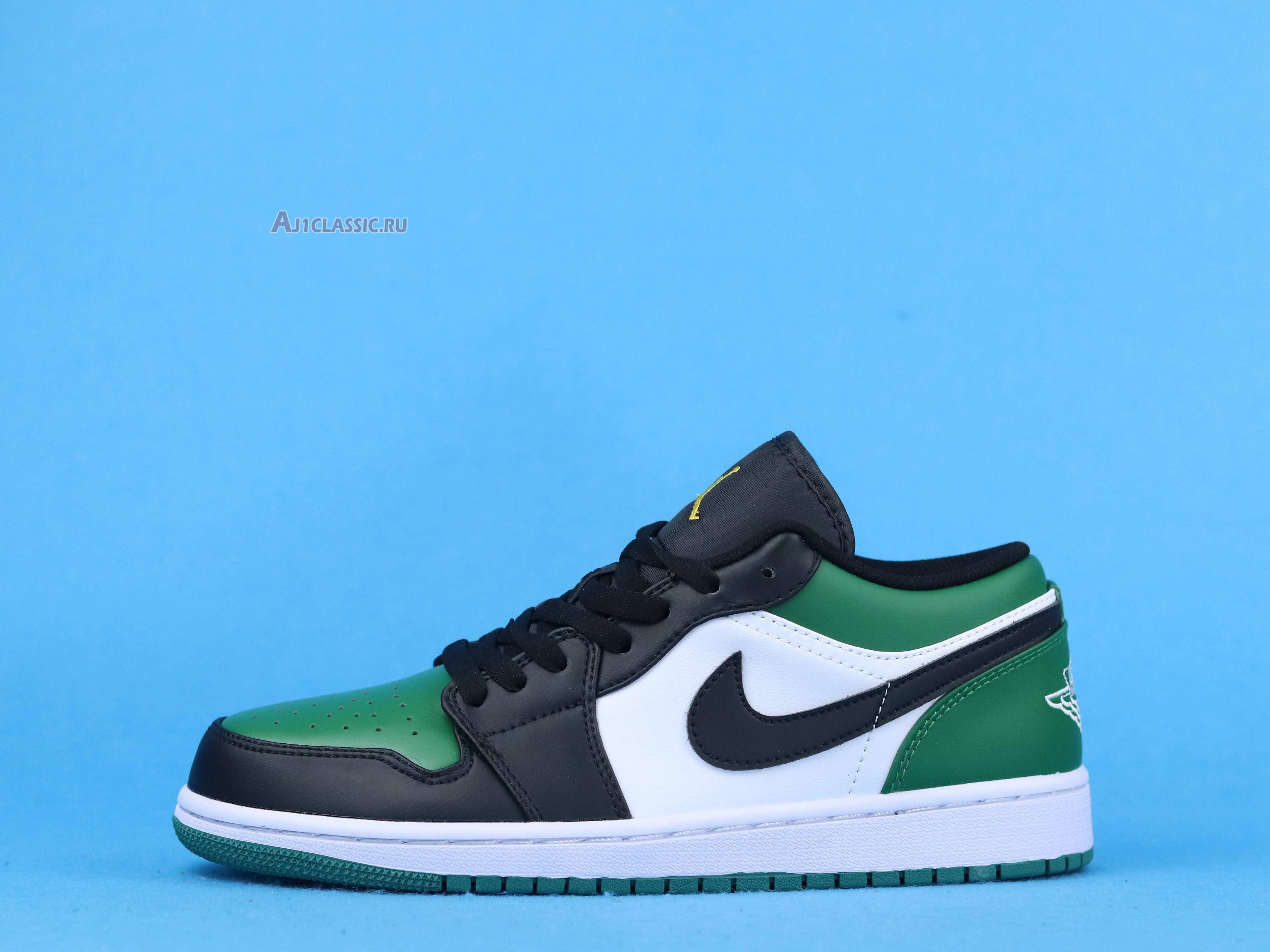 Air Jordan 1 Low Green Toe 553558-371 Noble Green/Pollen/White/Black Sneakers