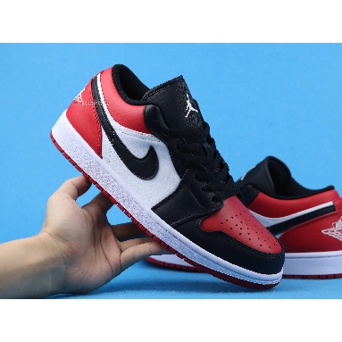 Air Jordan 1 Low Bred Toe 553558-612 Gym Red/Black/White Sneakers