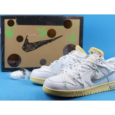 Off-White x Nike Dunk Low Lot 01 of 50 DM1602-127 White/Metallic Silver/Butter Sneakers