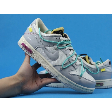 Off-White x Nike Dunk Low Lot 04 of 5 DM1602-114 Sail/Neutral Grey/Green Glow Sneakers