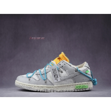Off-White x Nike Dunk Low Lot 02 of 50 DM1602-115 Sail/Neutral Grey/Blue Fury Sneakers