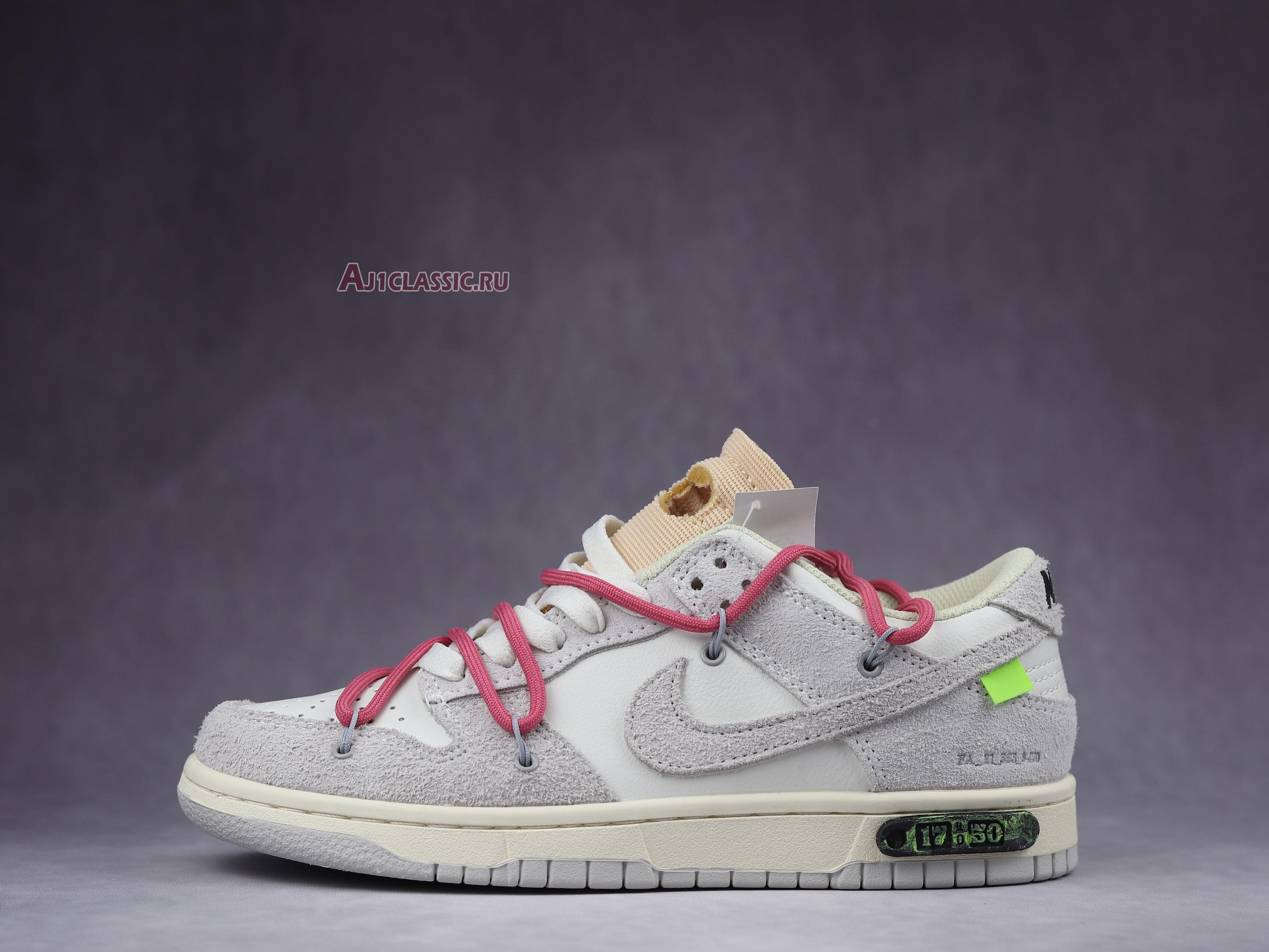 Off-White x Nike Dunk Low Lot 17 of 50 DJ0950-117 Sail/Neutral Grey/Hyper Pink Sneakers