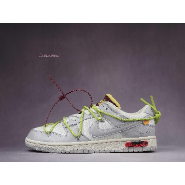 Off-White x Nike Dunk Low Lot 08 of 50 DM1602-106 Sail/Neutral Grey-Green Sneakers