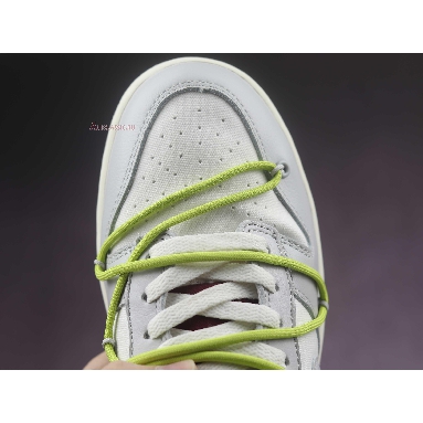 Off-White x Nike Dunk Low Lot 08 of 50 DM1602-106 Sail/Neutral Grey-Green Sneakers
