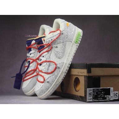 Off-White x Nike Dunk Low Lot 13 of 50 DJ0950-110 Sail/Neutral Grey/Habanero Red Sneakers