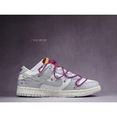 Off-White x Nike Dunk Low Lot 45 of 50 DM1602-101 Sail/Neutral Grey/Magenta Sneakers