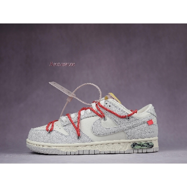 Off-White x Nike Dunk Low Lot 33 of 50 DJ0950-118 Sail/Neutral Grey/Chile Red Sneakers