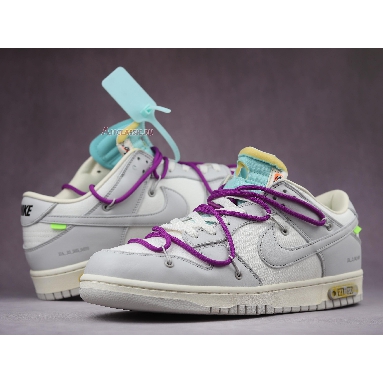 Off-White x Nike Dunk Low Lot 21 of 50 DM1602-100 Sail/Neutral Grey/Hyper Violet Sneakers