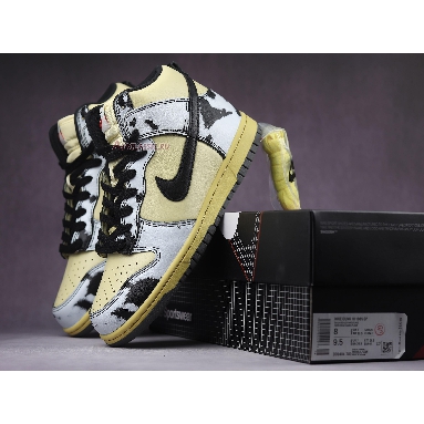 Nike Dunk High 1985 Black Acid Wash DD9404-700 Lemon Drop/Black/Saturn Sneakers