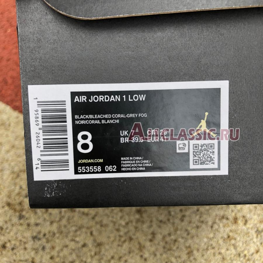 Air Jordan 1 Low "Grey Fog Bleached Coral" 553558-062