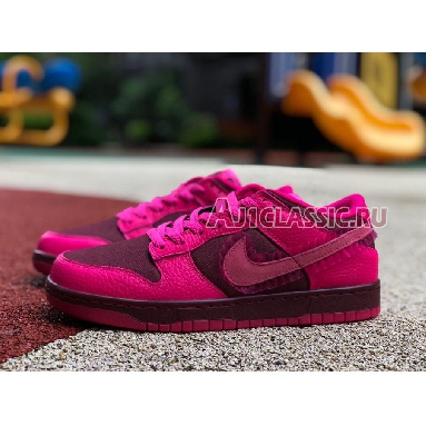 Nike Dunk Low Valentines Day DQ9324-600 Team Red/Pink Prime Sneakers