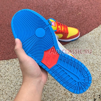 Nike Dunk Low SB Bart Simpson BQ6817-602 Habanero Red/White/Blue Hero Sneakers