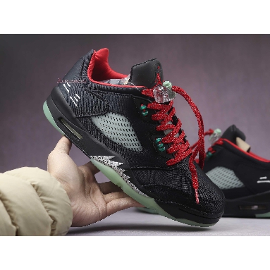 CLOT x Air Jordan 5 Retro Low Jade DM4640-036 Black/Classic Jade/Fire Red/Metallic Silver Sneakers