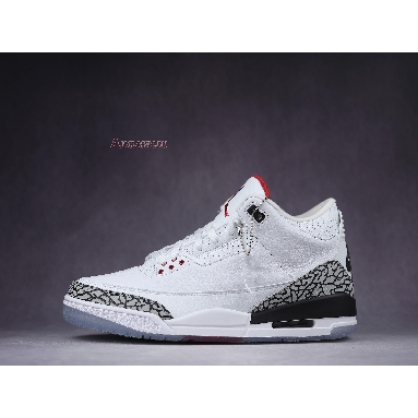 Air Jordan 3 Retro NRG Free Throw Line 923096-101-02 White/Fire Red-Cement Grey-Black Sneakers