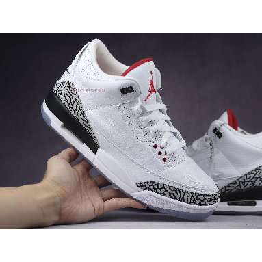 Air Jordan 3 Retro NRG Free Throw Line 923096-101-02 White/Fire Red-Cement Grey-Black Sneakers