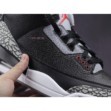 Air Jordan 3 Retro OG Black Cement 2018 854262-001-02 Black/Cement Grey-White-Fire Red Sneakers