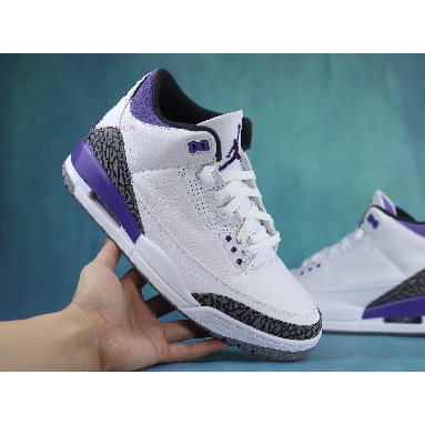 Air Jordan 3 Retro Dark Iris CT8532-105 White/Black/Dark Iris/Cement Grey Sneakers
