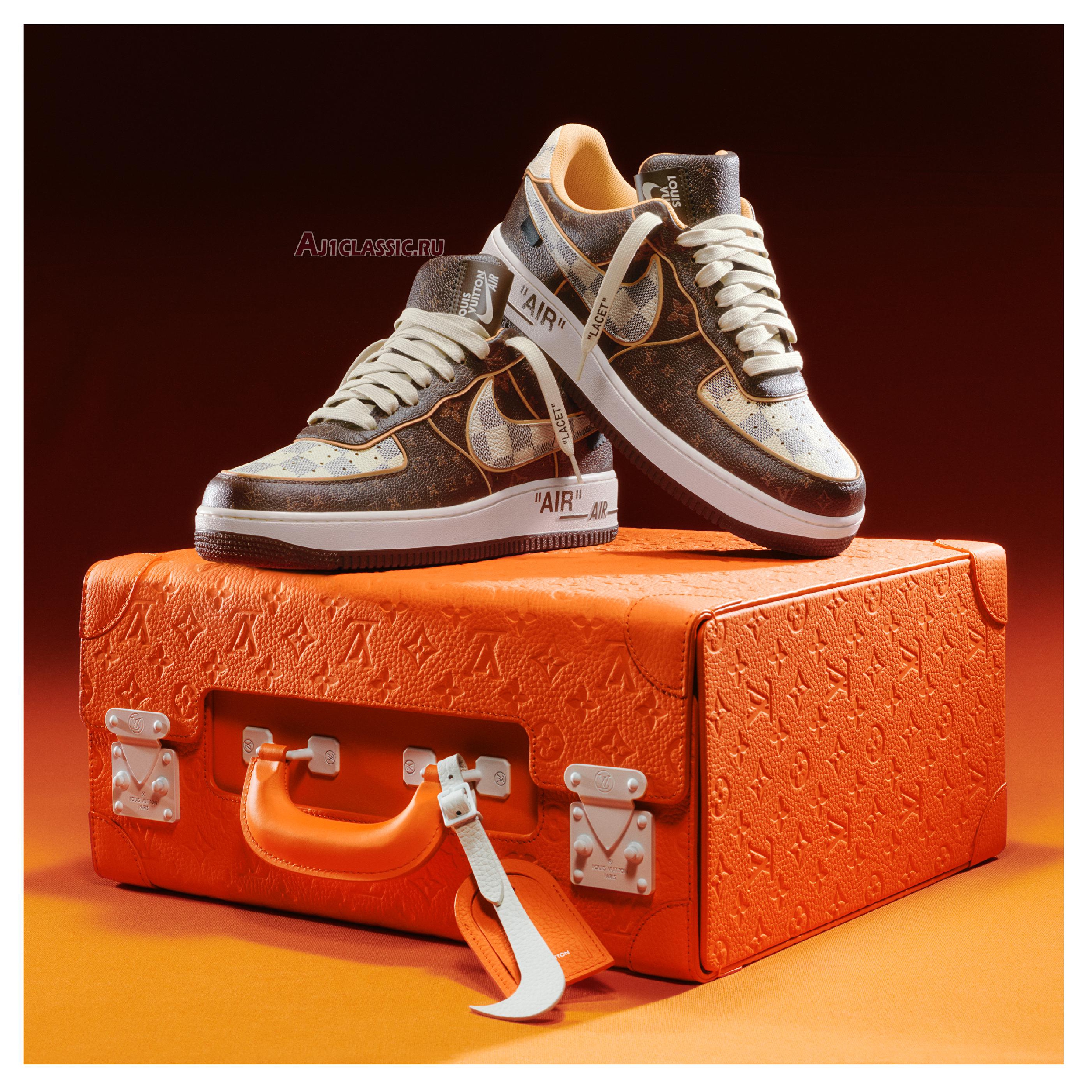 Nike x Louis Vuitton Air Force 1 Low "Brown Checkerboard" NAF1LV-04 (Includes Orange Box)