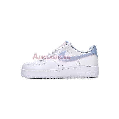 Nike Air Force 1 LV8 GS Double Swoosh CW1574-100 White/Light Armory Blue-Arctic Punch Sneakers