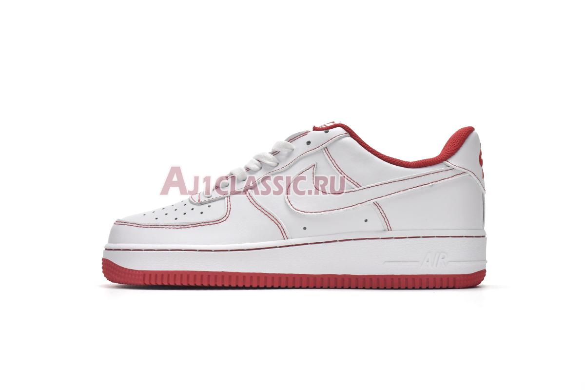 Nike Air Force 1 07 "Contrast Stitch - White University Red" CV1724-100