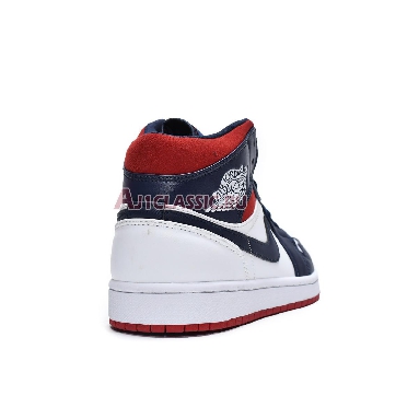 Air Jordan 1 Mid SE Olympic 852542-104 White/Midnight Navy/Varsity Red Sneakers